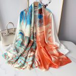 Oil Landscape Printed Silk Scarf – HeadScarf.pk