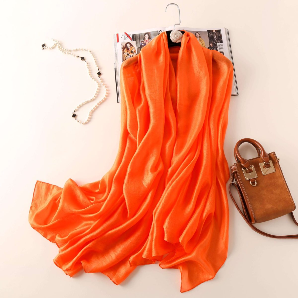 Orange Classic Scarf – HeadScarf.pk