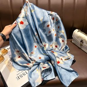 Sky Printed Silk Scarf – HeadScarf.pk