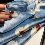 Sky Printed Silk Scarf – view 5