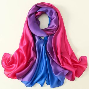 Purple Printed Silk Scarf – HeadScarf.pk