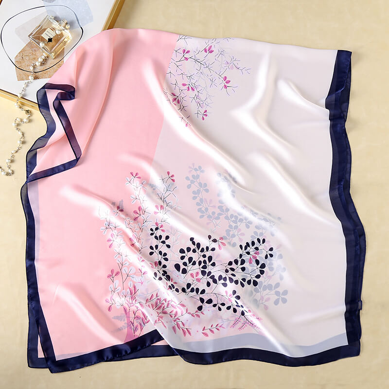 Pink Elite Printed Silk Scarf – view 2