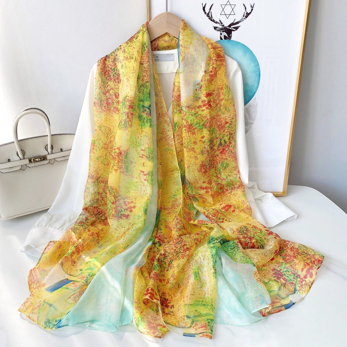 Sand Mystique Printed Chiffon Scarf – view 2