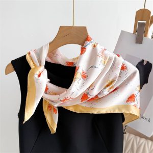 Peach Radiant Satin Silk Neck Scarf – HeadScarf.pk
