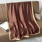 Brown Elegance Printed Silk Scarf – view 4