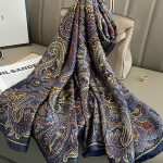 Coffee Classic Printed Silk Scarf – view 5
