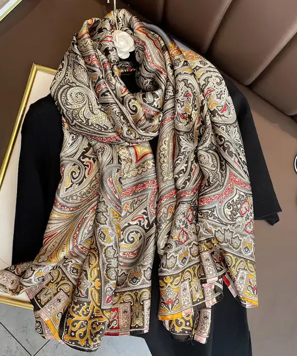 Cone Printed Silk Scarf – view 2