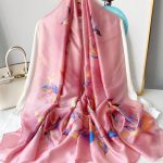Daisy Printed Silk Scarf – view 2