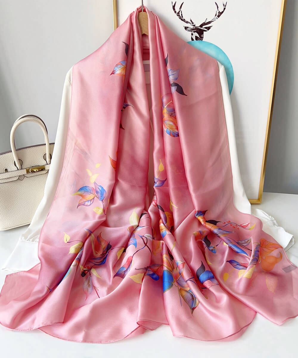 Daisy Printed Silk Scarf – view 2