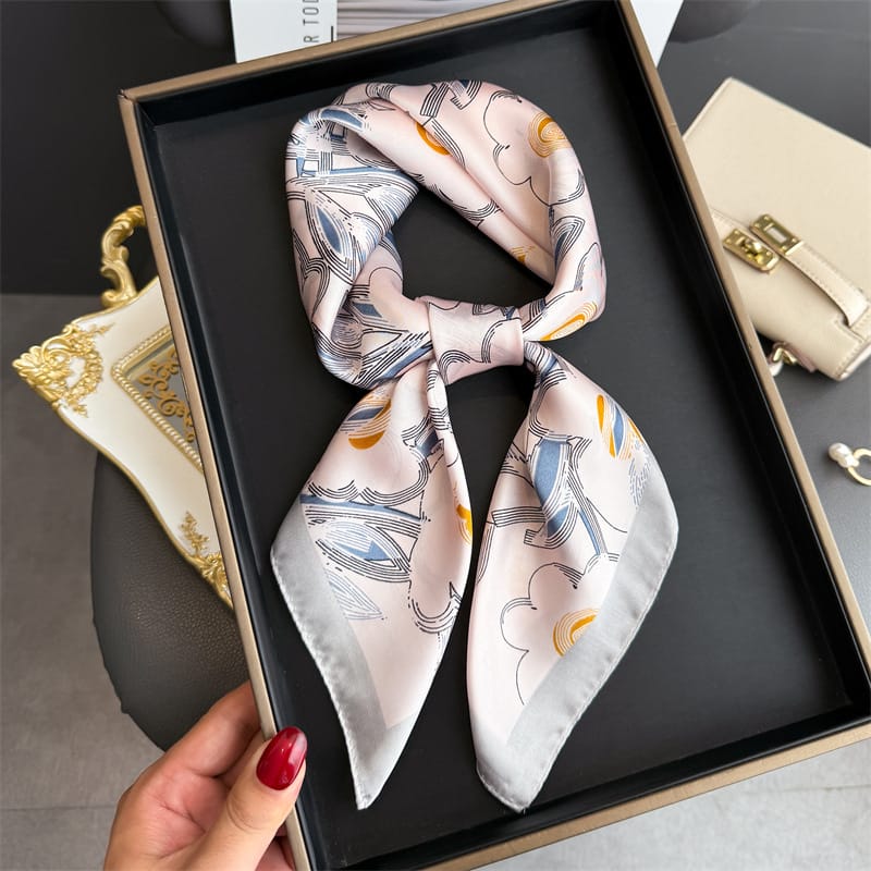Creme Elite Satin Silk Neck Scarf – HeadScarf.pk
