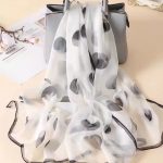 Aqua Printed Chiffon Scarf – view 2