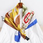 Yellow Chic Satin Silk Head Scarf – view 3