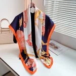 Orange Polyester Square Scarf – HeadScarf.pk
