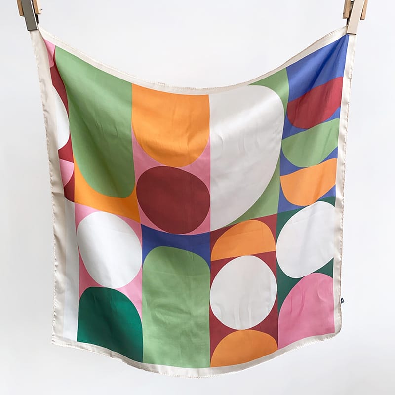 White Chic Satin Silk Neck Scarf 2 – view 2