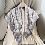 Dove Satin Silk Head Scarf – view 2