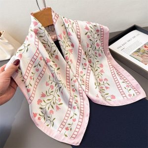 Pink Prime Satin Silk Neck Scarf 2 – HeadScarf.pk