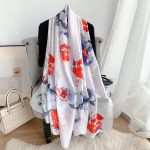 White Mystique Printed Silk Scarf – view 2