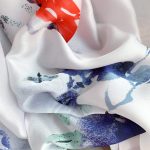 White Mystique Printed Silk Scarf – view 3