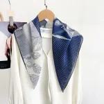 Blue Mystique Satin Silk Neck Scarf – view 3
