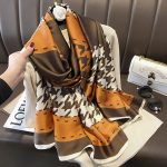 Rokō Brown Printed Silk Scarf – HeadScarf.pk