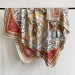 Maroon Luxe Cotton-Feel Square Scarf – view 2