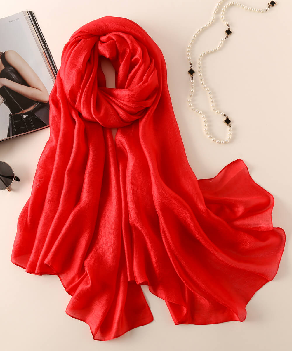 Rosso Red Classic Scarf – view 2