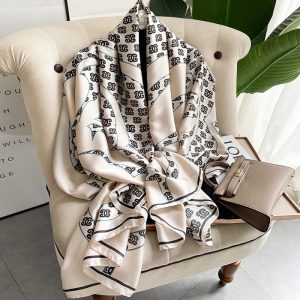 Rosy White Printed Silk Scarf – HeadScarf.pk