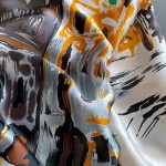 White Prime Printed Silk Scarf – view 4