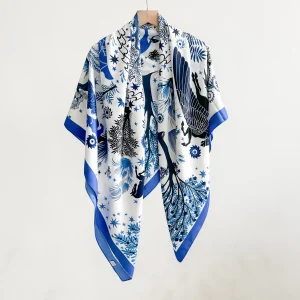 Royal Blue Cotton-Feel Square Scarf – HeadScarf.pk