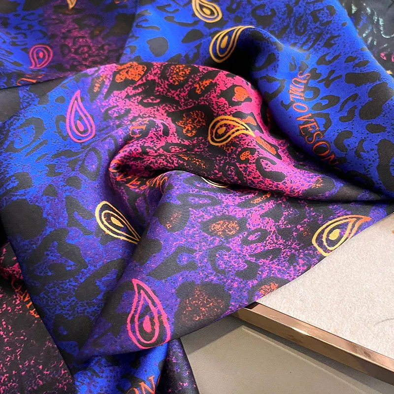 Blue Chic Printed Silk Scarf 2 – view 2