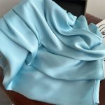 Grey Aura Plain Satin Silk Shawl – view 2