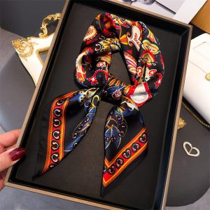 Black Elegance Satin Silk Neck Scarf – HeadScarf.pk