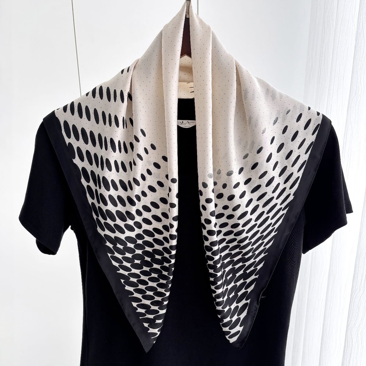 White Classic Satin Silk Neck Scarf 4 – HeadScarf.pk