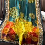 Green Elegance Printed Silk Scarf 2 – view 3
