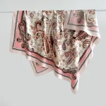 Pink Radiant Cotton-Feel Square Scarf – view 2