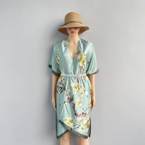 Green Silk Cape Shawl with Belt – HeadScarf.pk