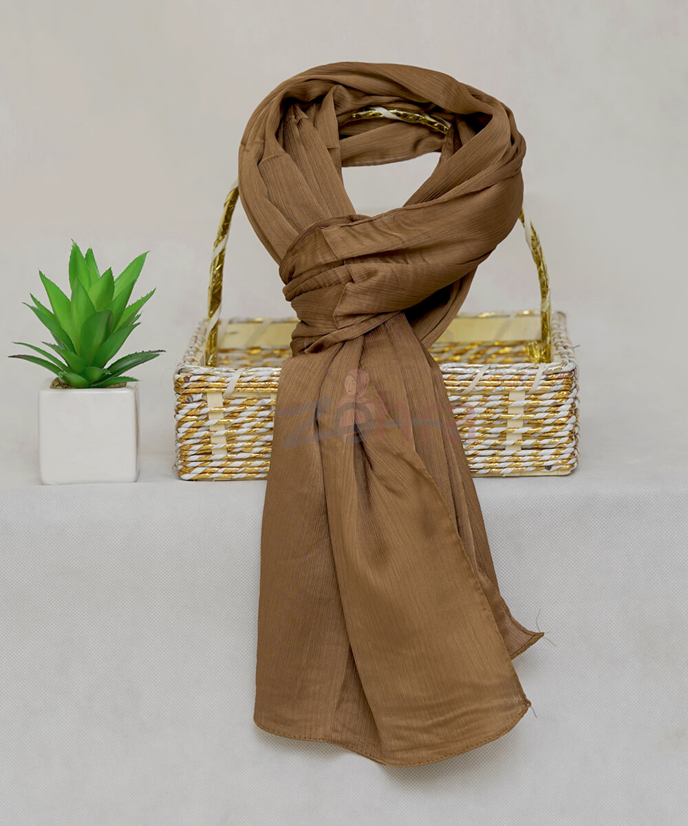 Brown Silk Hijab – view 2