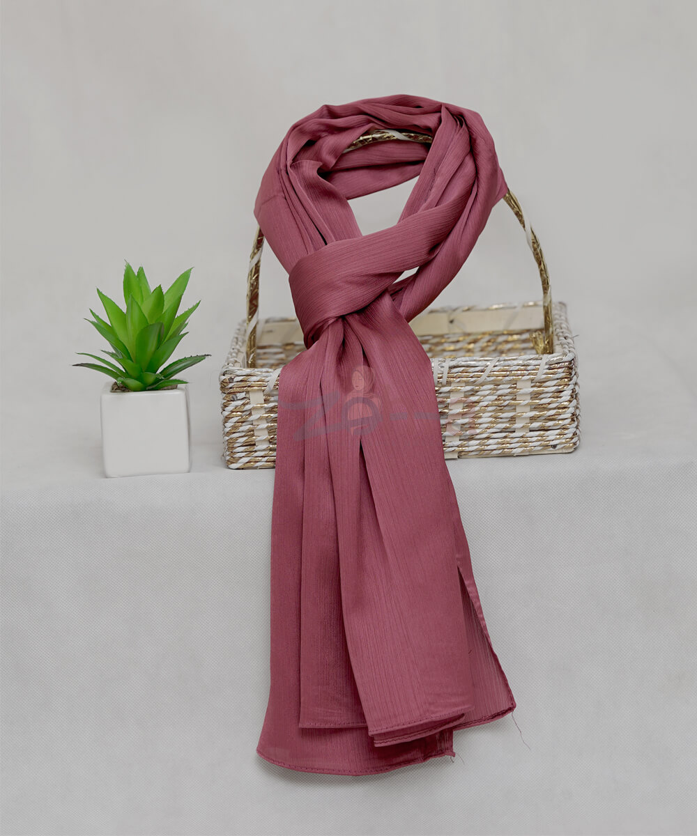 Maroon Silk Hijab – view 2