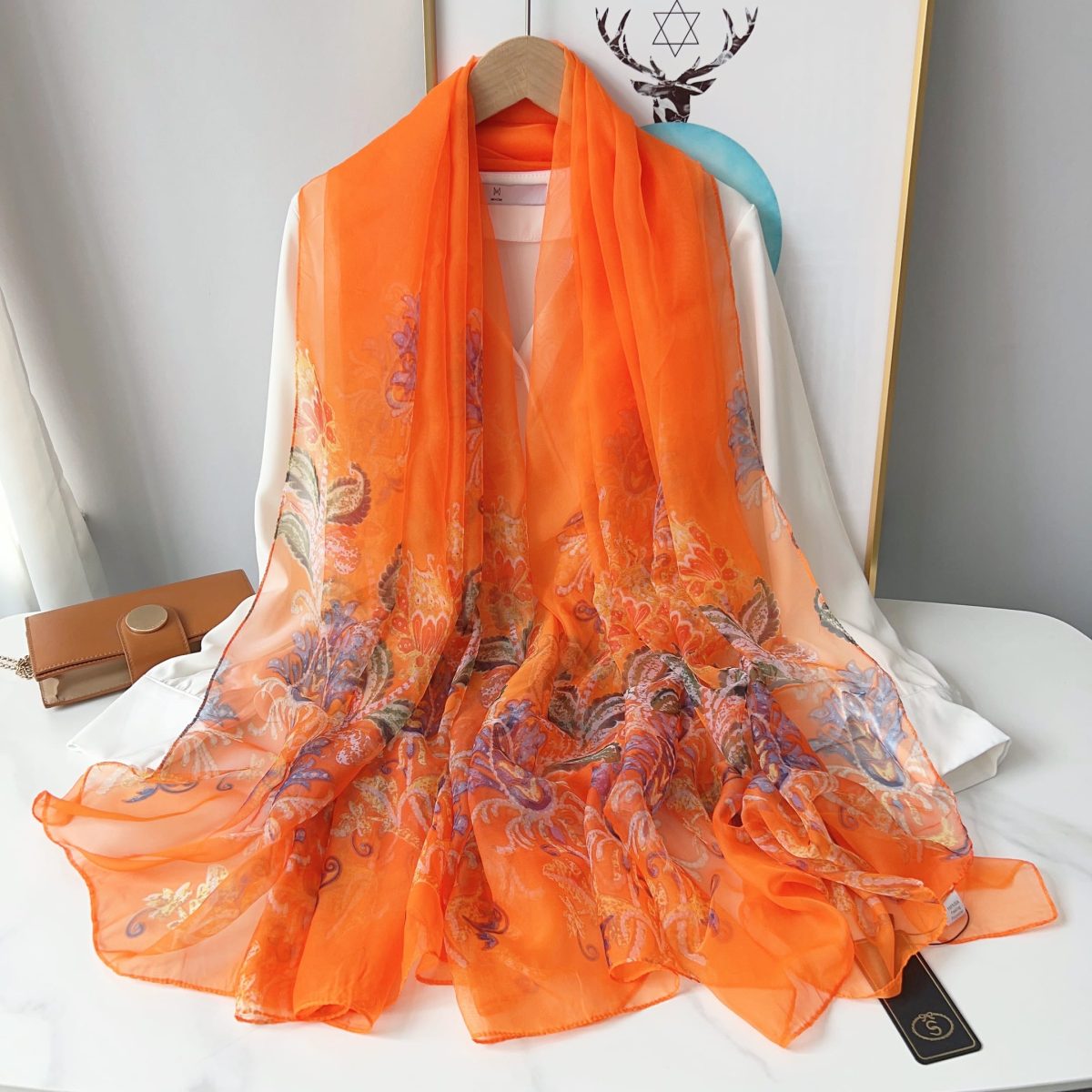 Sinopia Printed Chiffon Scarf – view 2