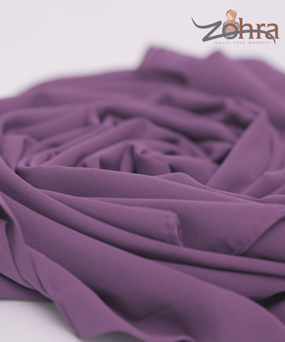 Lavender Georgette Chiffon Hijab – view 2