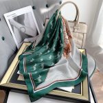 Green Satin Silk Neck Scarf – view 2