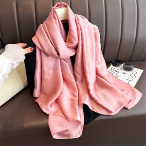 Pink Royal Plain Satin Silk Shawl – HeadScarf.pk
