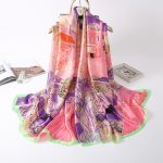 Pink Elegance Printed Silk Scarf – HeadScarf.pk