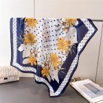 Blue Chic Satin Silk Neck Scarf 2 – view 2