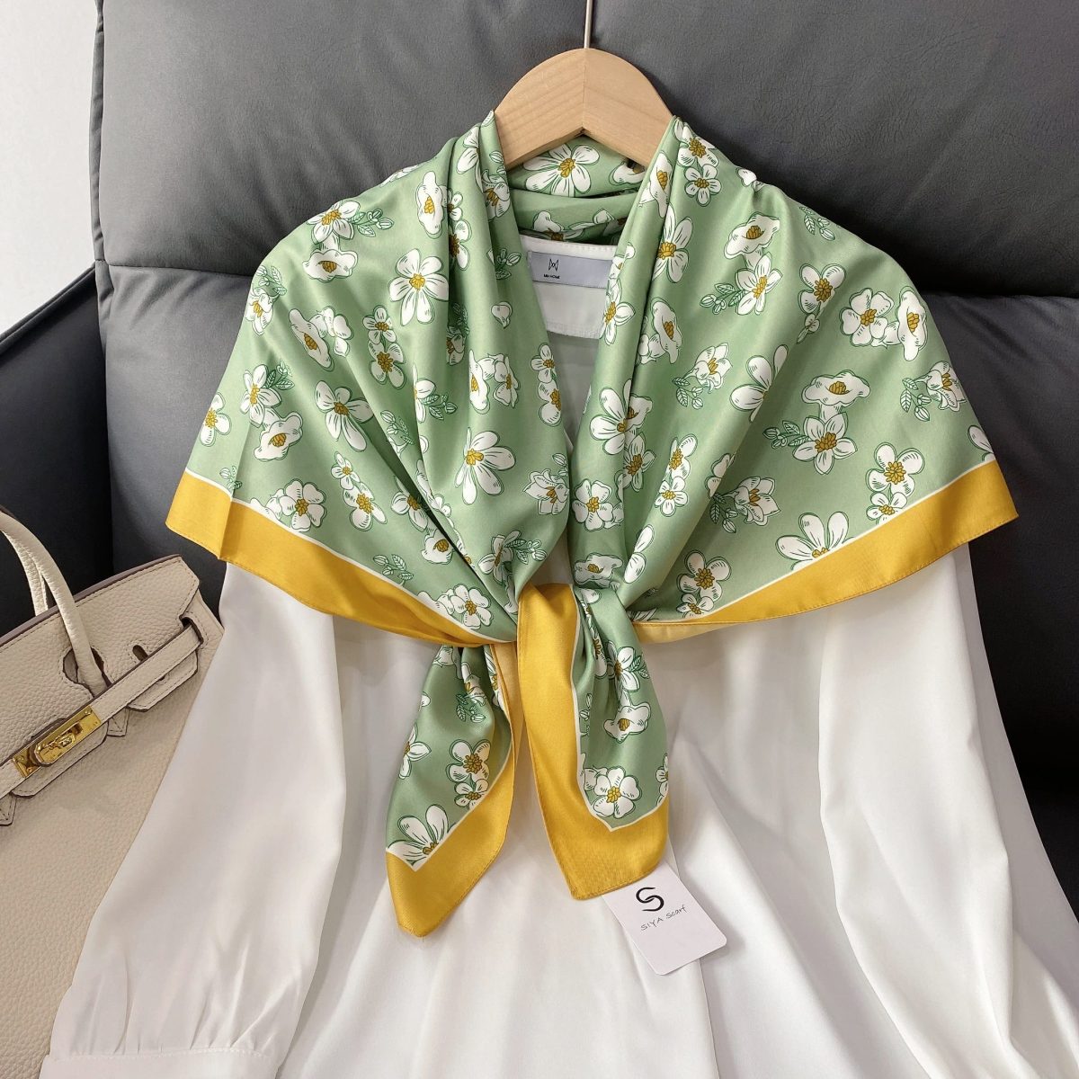 Corn Satin Silk Head Scarf – view 2