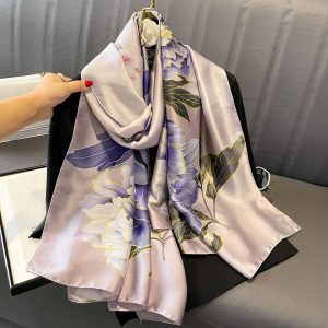 Pink Elegance Printed Silk Scarf 2 – HeadScarf.pk