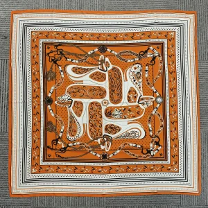 Orange Prime Cotton-Feel Square Scarf – HeadScarf.pk