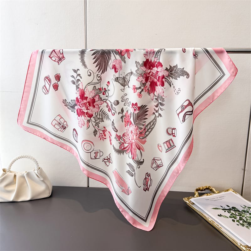 Pink Mystique Satin Silk Neck Scarf – view 2