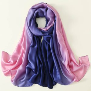 Thistle Blue Printed Silk Scarf – HeadScarf.pk