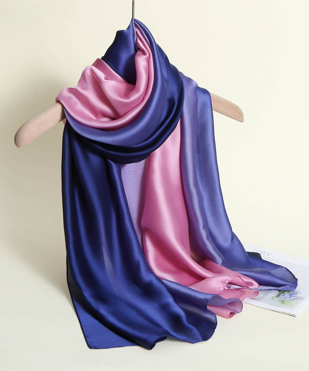 Thistle Blue Printed Silk Scarf – view 2